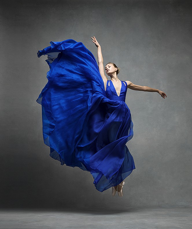 Ken Browar &amp; Deborah Ory, Miriam Miller 
Dye sublimation print on aluminum, 50 x 42 in.
New York City Ballet, dress by Leanne Marshall