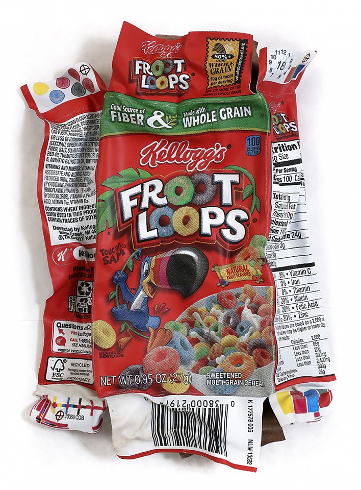 Paul Rousso, Froot Loops Fun Size #5 (Sold)
Mixed media on hand-sculpted styrene, 44 x 31 x 10 in.