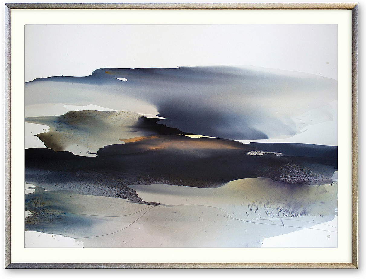 Sabrina Garrasi, Shade of Sunrise (Sold)
Watercolor & mixed media with 22 kt gold on Arches paper, 33 1/2 x 43 3/4 in. framed
