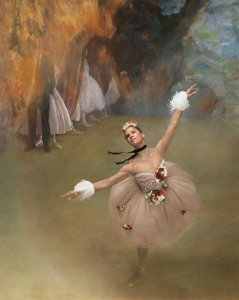 Ken Browar &amp; Deborah Ory, Misty Copeland (After Degas, "Star")
Dye sublimation print on aluminum, 50 x 42 in.
Principal, American Ballet Theatre