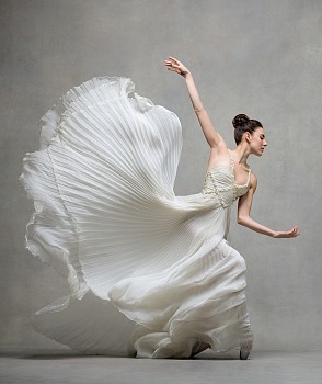 Ken Browar & Deborah Ory - Tiler Peck (in white Valentino) 50 x 42 in.