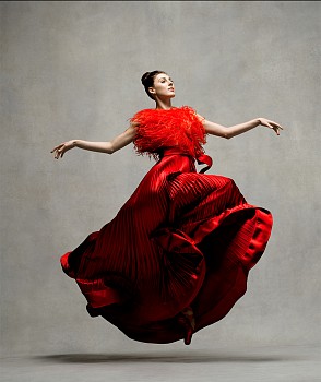 Ken Browar & Deborah Ory - Tiler Peck (in red Valentino) 50 x 42 in.
