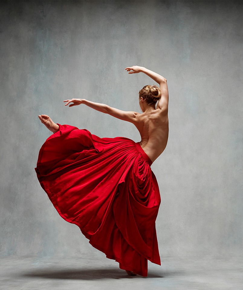 Ken Browar & Deborah Ory, Ashley Ellis 
Dye sublimation print on aluminum, 24 x 20 in.
Principal, Boston Ballet, costume from "Bella Figura"