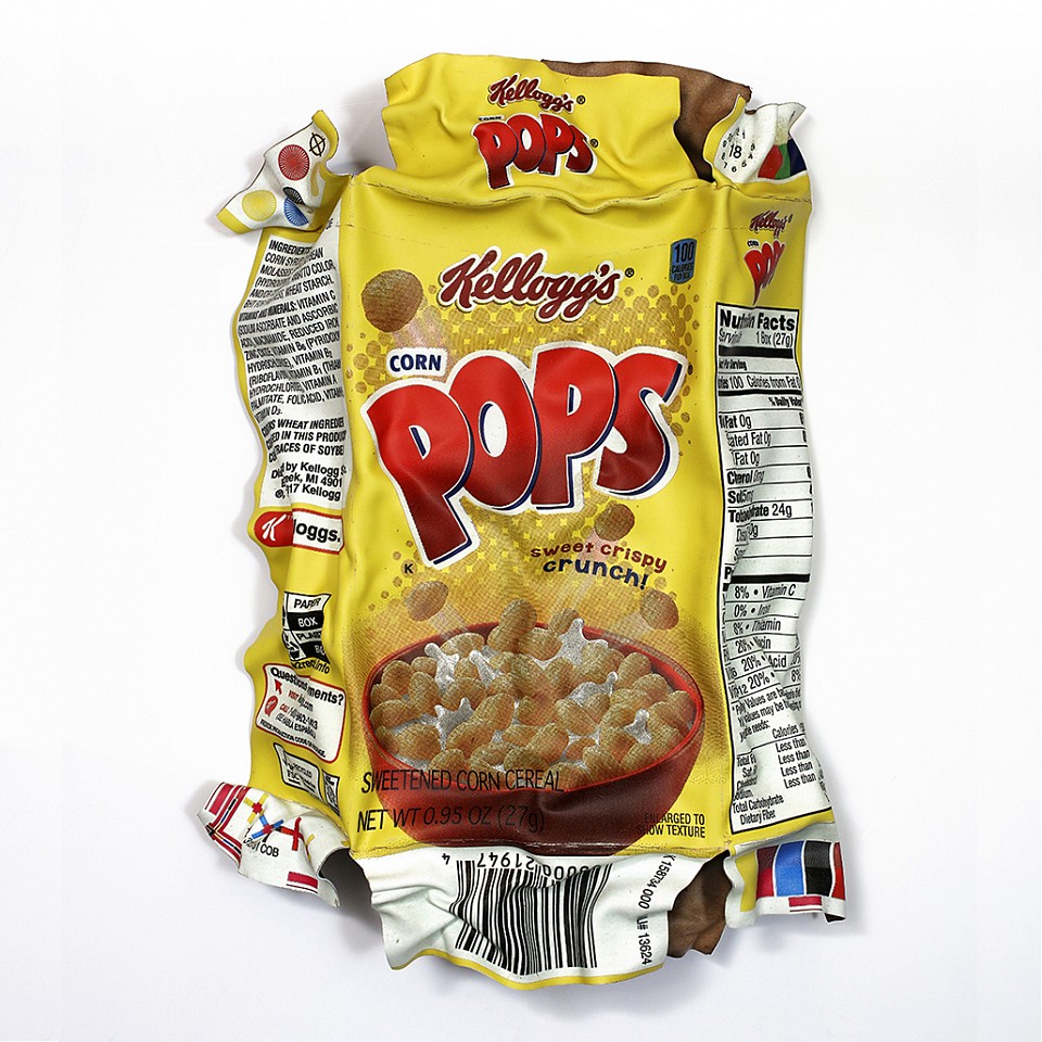 Paul Rousso, Corn Pops Fun Size #2
Mixed media on hand-sculpted polystyrene, 43 x 31 x 9 in.