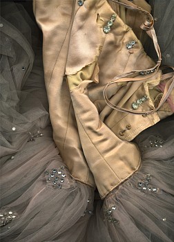 Carin Ingalsbe -&nbsp;Peach Satin Sugarplum Sizes vary