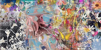 Irene Mamiye - The Rain is Gone 36 x 72 in.