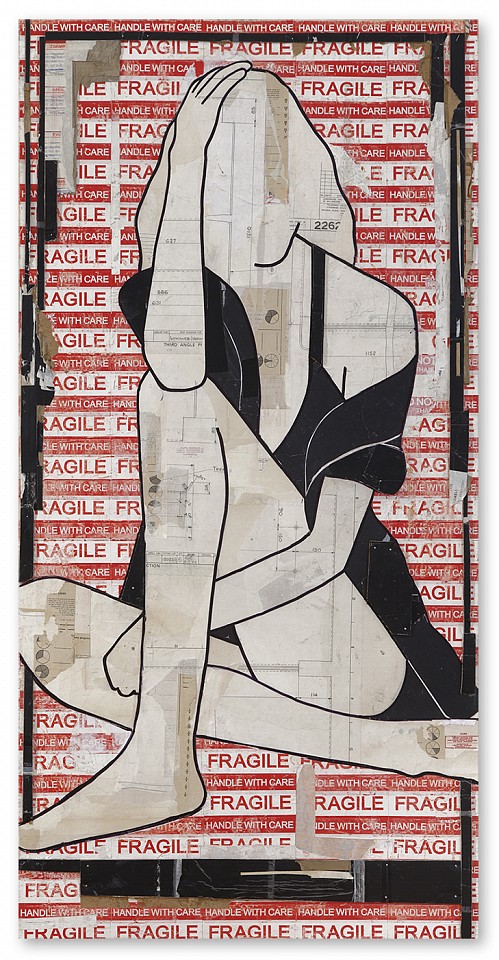 Jane Maxwell, Fragile (SOLD)
Mixed media on wood panel, 60 x 30 x 2 1/2 in.