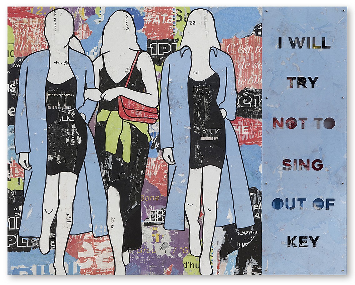 Jane Maxwell, A Little Help From My Friends (SOLD)
Mixed media with plexi on panel, 48 x 60 x 2 1/2 in.