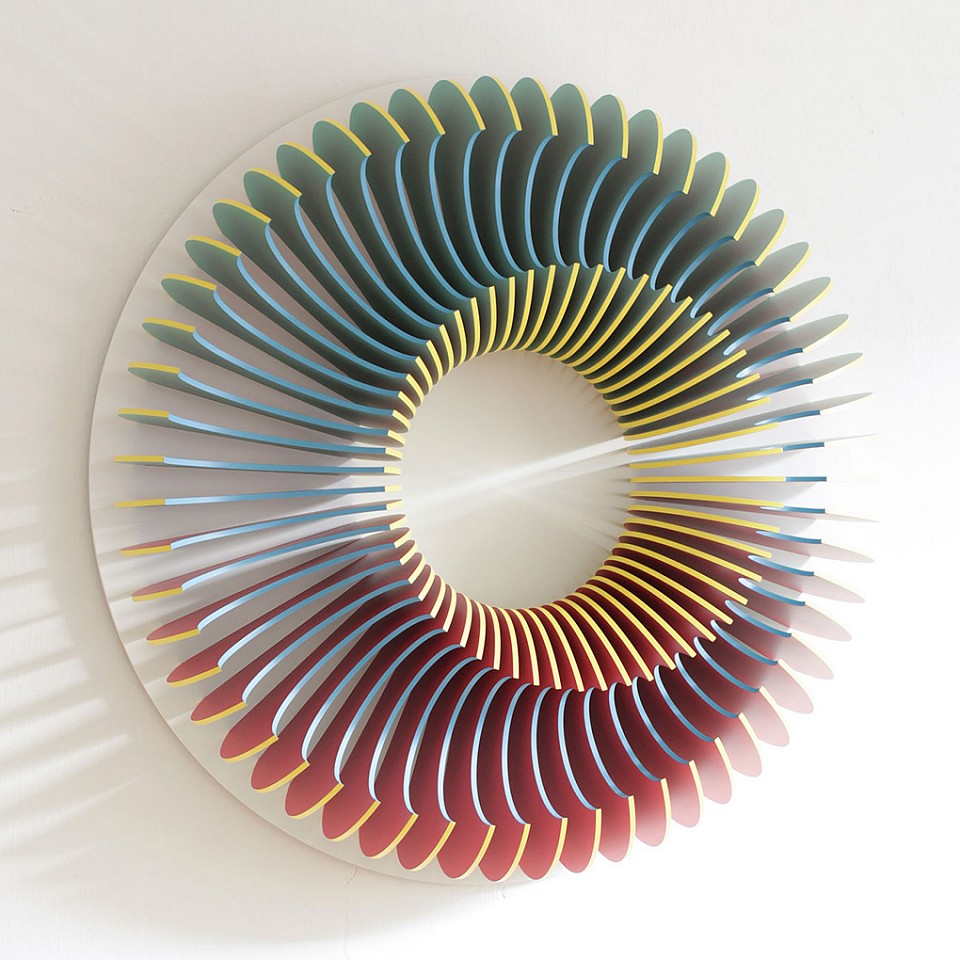 Anna Kruhelska, Constant Change 93 (Sold)
Hand painted wood, 35" round