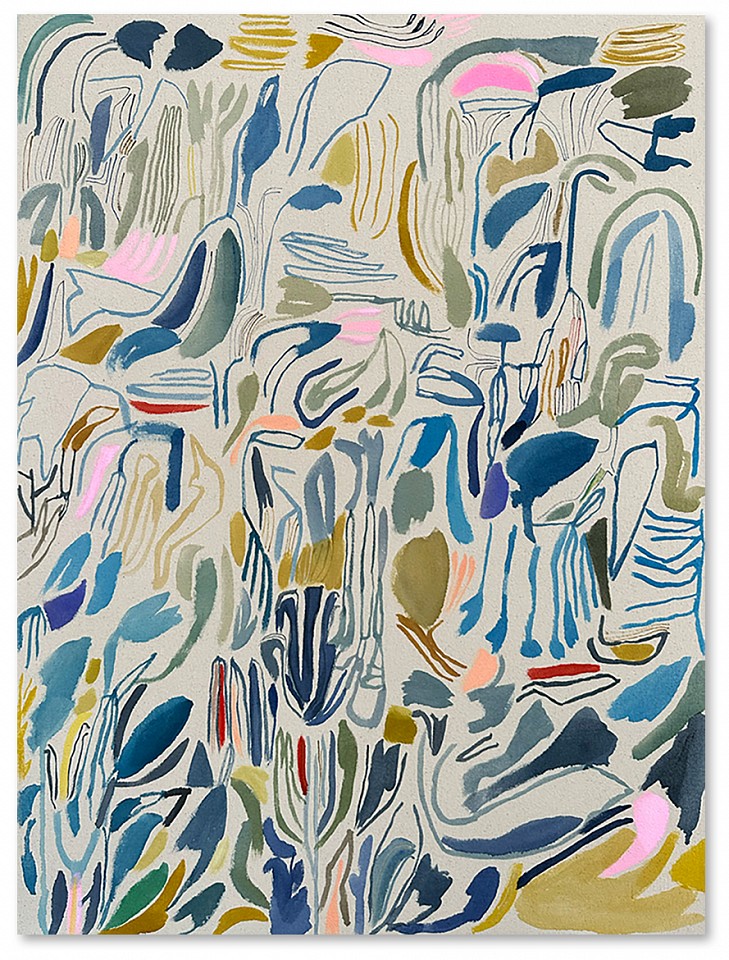 Sarah Giannobile, Blue Tone
Acrylic on raw canvas, 40 x 30 in.
