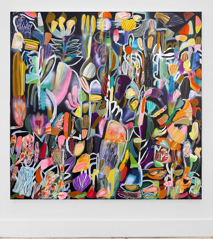 Sarah Giannobile, Night Flower
Acrylic and aerosol on canvas, 60 x 60 in.