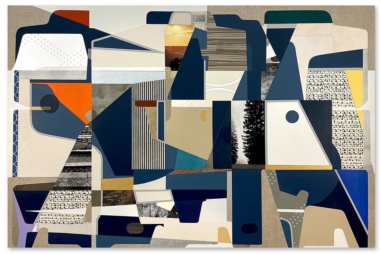 Aaron Wexler, Blue Screen (Sold)
Mixed media on linen over panel, 40 x 60 in.