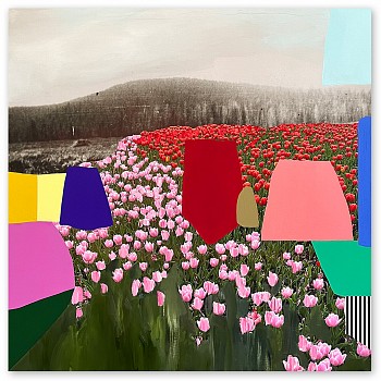 Emily Filler - Field of Tulips #1 35 x 35 in.
