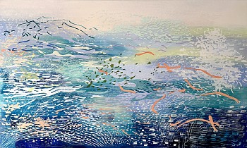 Laura Fayer - Victory Island (Sold) 36 x 60 in.
