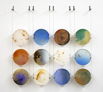 Carrie McGee - Nocturnal Orbit (Sold) 45 x 44 x 4 in.