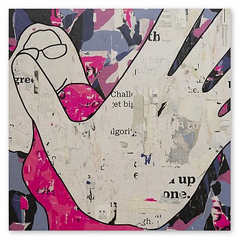 Jane Maxwell - In Your Face (Pink) 36 x 36 in.