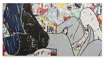 Jane Maxwell - The Kick (Sold) 31 x 58 in.