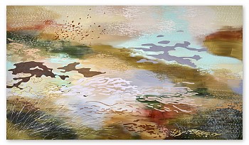 Laura Fayer -&nbsp;Harvest Moon (Sold) 48 x 84 in.
