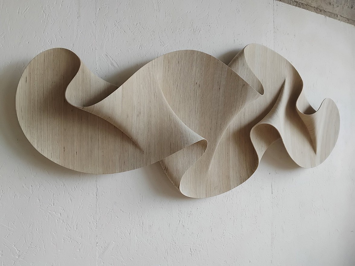 Daniel Mirchev, Air I
Layered plywood, 39 1/3 x 86 1/2 x 8 in.