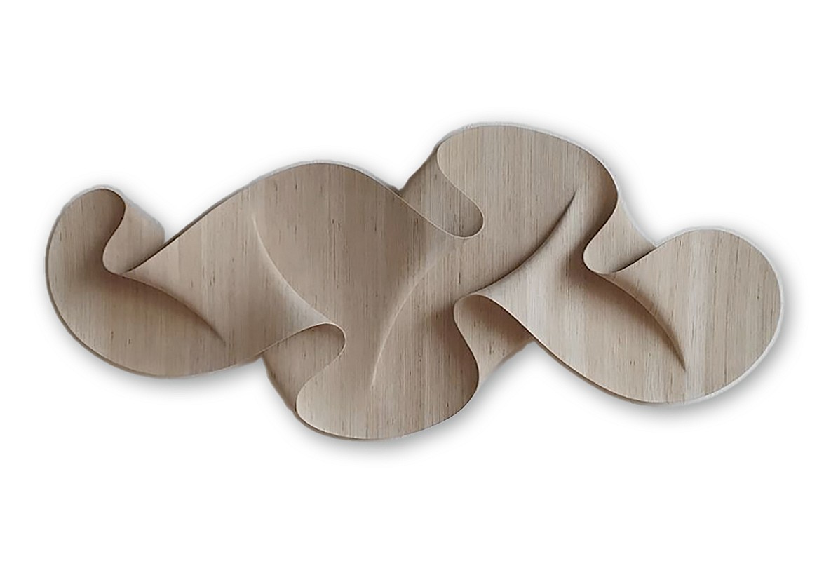 Daniel Mirchev, Air I
Layered plywood, 39 1/3 x 86 1/2 x 8 in.