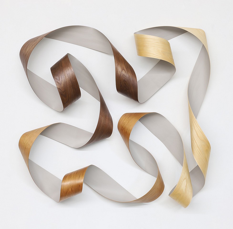 Jeremy Holmes, Three Woods No. 2
Painted & oiled walnut, cherry & white ash, 48 x 49 x 9 in.
